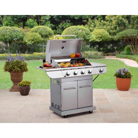 Better Homes And Gardens Stainless Steel 4 Burner Gas Grill With