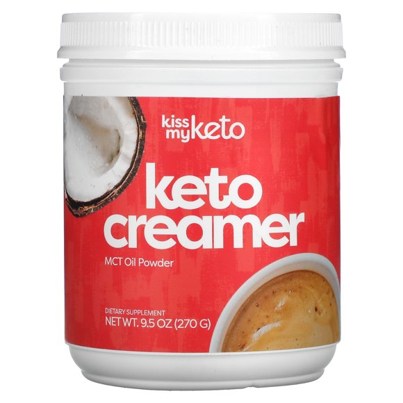 Keto Creamer MCT Oil Powder, 9.5 oz (270 g), Kiss My Keto