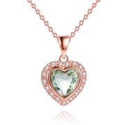 Peermont Green 18K Rose Gold Amethyst Heart Necklace