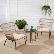 Mainstays Adina Bay Outdoor Patio Furniture 3 Piece Wicker Chat Set