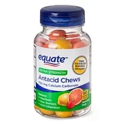 Equate Extra Strength Heartburn + Antacid Relief Chews, Assorted Fruit 60 Ct