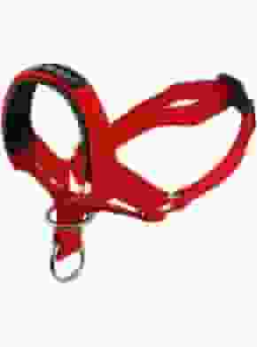 Dog Head Collar Halter Red 6 Sizes (L: 10.25"-12.25" Snout)
