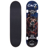 Cal 7 Complete 8 Inch Savage Bear Skateboard, with 5.25 Inch Trucks & 100A Wheels for Kids & Adults