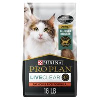 [Multiple Sizes] Purina Pro Plan With Probiotics Dry Cat Food, LIVECLEAR Salmon & Rice Formula
