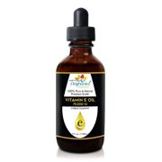 100% Pure Vitamin E Oil 4oz - Extra Strength 75,000 IU, Unrefined Natural Face Moisturizer for Skin, Scars, Nails, Hair Growth, Wrinkles, Dark Spots - Premium Grade Antioxidant by Tropical