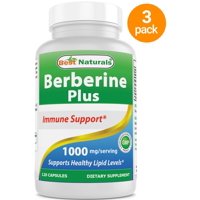 3 Pack - Best Naturals Berberine Plus 1000 mg/Serving 120 Capsules - Berberine for Healthy Blood Sugar