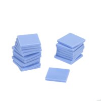 moobody Thermal Silica Sticker For Laptop CPU Graphics Card Northbridge and Southbridge Solid State Cooling Silicone Gel Pad LED Chip Cooling Heat Dissipation 10*10*1.0mm 20pcs