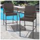 image 0 of BCP Set of 2 Outdoor Brown Wicker Barstool Outdoor Patio Furniture Bar Stool