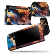 Liquid Abstract Paint V40 - Skin Wrap Decal Compatible with the Nintendo Switch Console + Dock + JoyCons Bundle