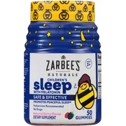 Zarbee's NaturalsChildren's Sleep with Melatonin Supplement, Natural Berry Flavored, 50 Gummies