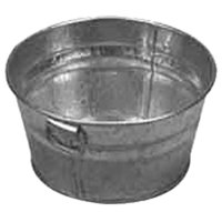 American Metalcraft MTUB63 Natural Galvanized Tub with Side Handle, 6-Inch