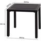 image 4 of MF Studio Indoor Outdoor Small Metal Square Side/End Table, Patio Coffee Bistro Table, Black