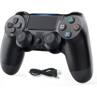 Wired PS4 Game Controller Compatible with PS4 / Slim / Pro Console Game Pad with USB Cable (Jet Black)