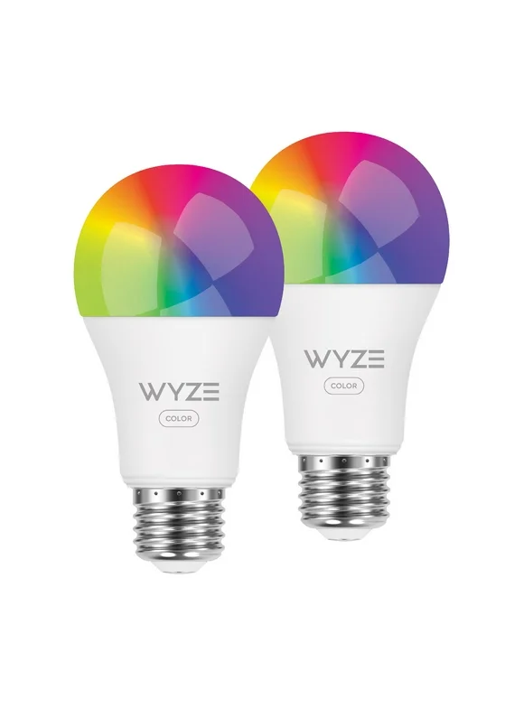 Wyze LED 1100 Lumens (75W Equivalent) Color Smart Home Bulb, 2 Pack