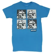 Angry Birds Star Wars Mens T-Shirt  - Stormtrooper Pig 4 Box Images on Blue