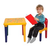 Children Kids Table and Chair Set, Child Toy Activity Desk for Toddler Indoor Outdoor, Multiple Colors
