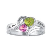 Personalized Family Jewelry Cubic Zirconia Birthstone Everafter Ring available in Sterling Silver, Gold over Silver, Yellow and White Gold