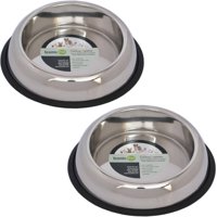 2-Pack Heavy Weight Non-Skid Easy Feed High Back Pet Bowl For Dog Or Cat, 8 Oz, 1 Cup