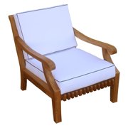 Chic Teak Teak Wood Deep Seating Indoor / Outdoor Patio Lounge Chair with Cushion