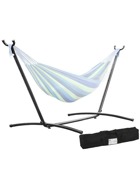 FDW Hammock Stand Portable Heavy Duty Hammock Stand Portable Steel Stand Only with Carrying Case (No Hammock)