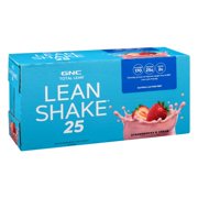 GNC Total Lean Lean Shake 25 to Go Bottles - Strawberries and Cream, 12 Pack, Low-Carb Protein Shake to Improve Weight Loss