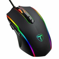 VicTsing Gaming Mouse Wired, 8 Programmable Buttons, Chroma RGB Backlit, 7200 DPI Adjustable, Comfortable Grip Ergonomic Optical PC Computer Gaming Mice with Fire Button, Black