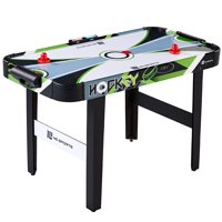 MD Sports 48" Air Powered Hockey Game Table, LED Electronic Scorer, Black/Green