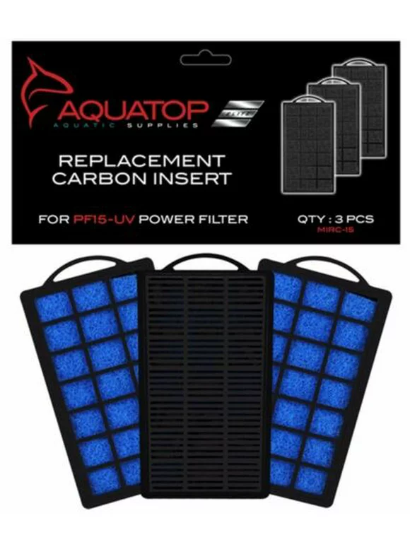 Aquatop Aquarium Carbon Cartridge for PF15-UV Hang On UV Filter 3pc