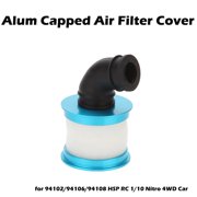 Blue Alum Capped Air Filter Cover for 94102/94106/94108 HSP RC 1/10 Nitro Car