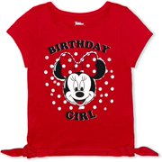 Disney Girl's Minnie Mouse Birthday Blouse Tee Shirt