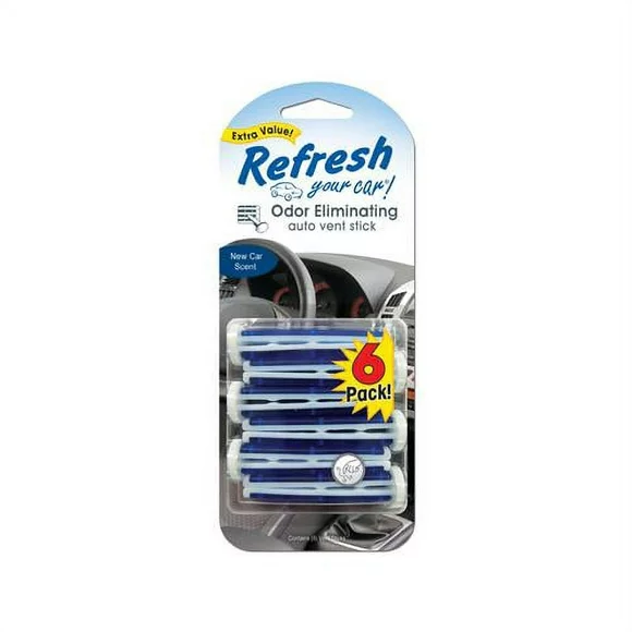 Car Air Freshener, Vent Stick, New Car Scent, 6 PK., American Covers, 09431T