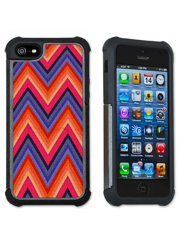Apple iPhone 6 Plus / iPhone 6S Plus Cell Phone Case / Cover with Cushioned Corners - Multi Color Chevron