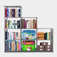 Adjustable Bookcase Storage Bookshelf with 9 Book Shelves