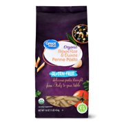 (2 pack) Great Value Gluten-Free Organic Brown Rice & Quinoa Penne Pasta, 16 oz