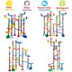 image 6 of Marble Run Sets for Kids - 142 Complete Pieces Marble Tracks Marble Maze Game STEM Building Toy for 4 5 6 + Year Old Boys Girls(113 Pieces + 25 Glass Marbles + 4 Led Lighted Marbles)
