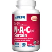 Jarrow Formulas N-A-C Sustain, Supports Liver and Lung Function, 600 mg, 100 Sustain tabs