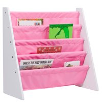 Wildkin Sling Book Shelf - White w/ Pink