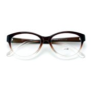V.W.E. WoMen's Cateye No Line Progressive Clear Lens Trifocal Reading Glasses