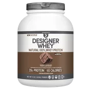 Designer Protein 100% Whey Protein Powder, Gourmet Chocolate, 20g Protein, 4lb, 64oz
