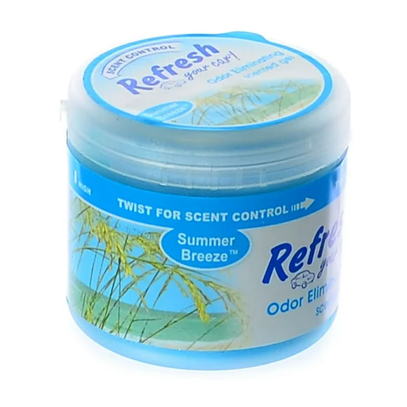 Refresh Scented Gel Can's 4.5 oz Car, Home & Office Air Freshener, Summer Breeze