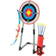 NSG Deluxe Kids Bow & Arrow Archery Set with Large Freestanding Target, Suction Cup Arrows & Quiver Toys for Children Above 6 Years of Age