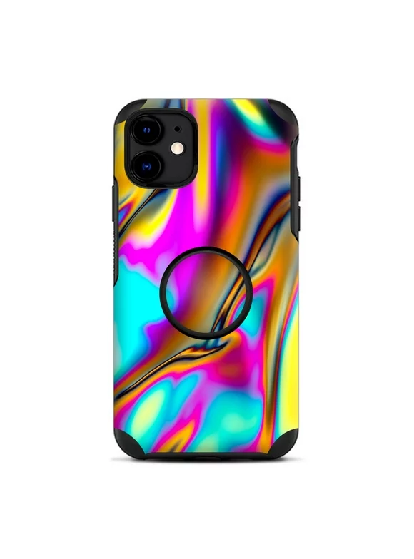Skin for Otterbox Otter Pop PopSockets Symmetry Case for iPhone 11 Skins Decal Vinyl Wrap Stickers Cover - Oil Slick Resin Iridium Glass Colors