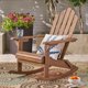 image 1 of Cara Outdoor Adirondack Acacia Wood Rocking Chair, Dark Brown Finish