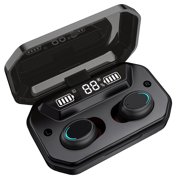 Wireless Bluetooth 5.0 Earbuds IPX7 Waterproof Headphones Noise Canceling Earphones Wireless in-Ear Earpiece 35H Playtime HiFi 3D Stereo Sound Headset Built-in Mic & Charging Case for Work Sports