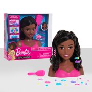 Barbie Fashionistas 8-Inch Styling Head, Dark Brown, 20 Pieces Include Styling Accessories, Hair Styling for Kids