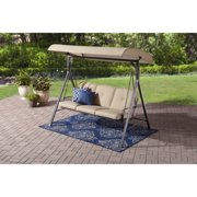 Mainstays Forest Hills 3-Seat Cushion Canopy Porch Swing Buy w/ Pillows and Save