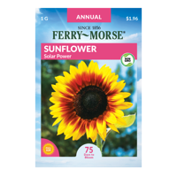 Ferry-Morse Solar Power Sunflower Seeds - Since 1856, Non-GMO, Guaranteed Fresh, Annual Flower Gardening Seeds