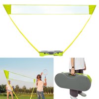 NK SUPPORT Portable Badminton net Set with  W/Freestanding Base Stand, Foldable Adjustable Popup Badminton Volleyball Net with Stand,  Carry Box