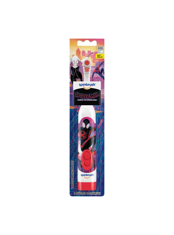 Spider-Man Spinbrush Kids Electric Toothbrush, Battery-Powered, Soft Bristles, Special Movie Edition