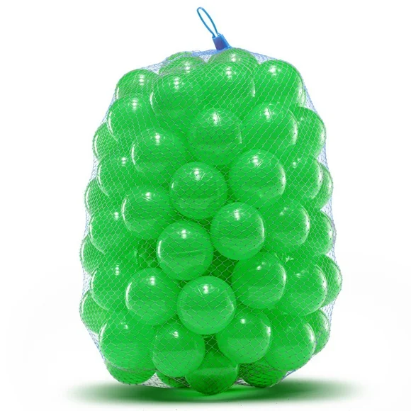 Machrus Upper Bounce Crush Proof Plastic Trampoline Pit Balls - 100 Pack - Green